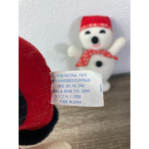 Vintage Nadel & Sons Santa‎ Claus & Snowman Plush Dolls Stuffed Christmas Decor - Picture 7 of 10